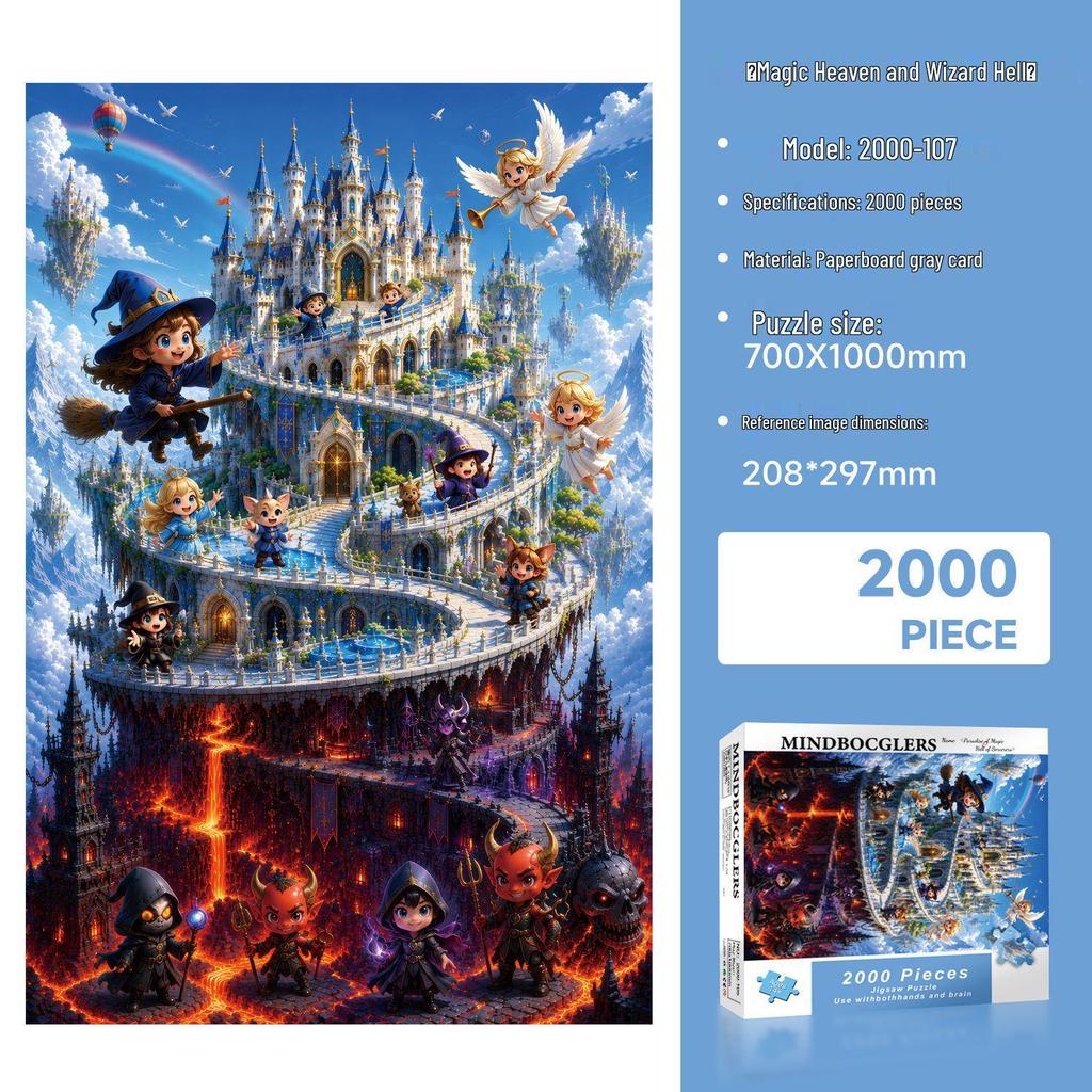 Van Gogh Starry Night 2000-Piece Jigsaw Puzzle, Extra Large, Decorative & Educational for Adults.