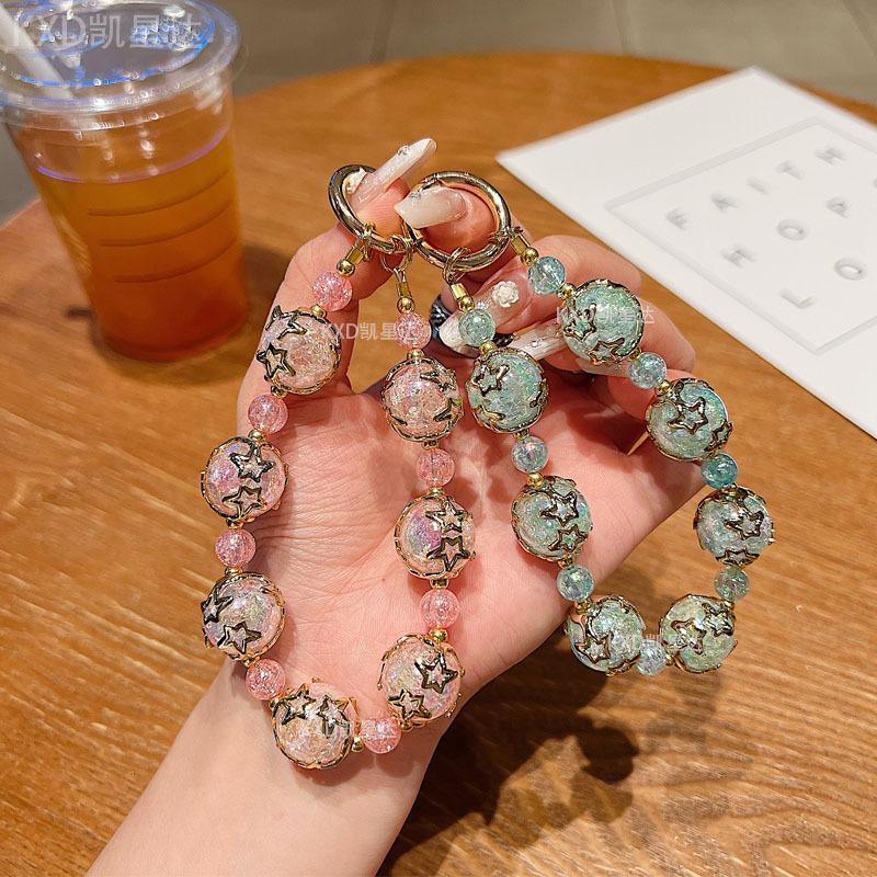 High-End Pearl Beaded Phone Chain Compatible with Apple Phone Case iPhone Huawei Bracelet Wrist Strap Anti-