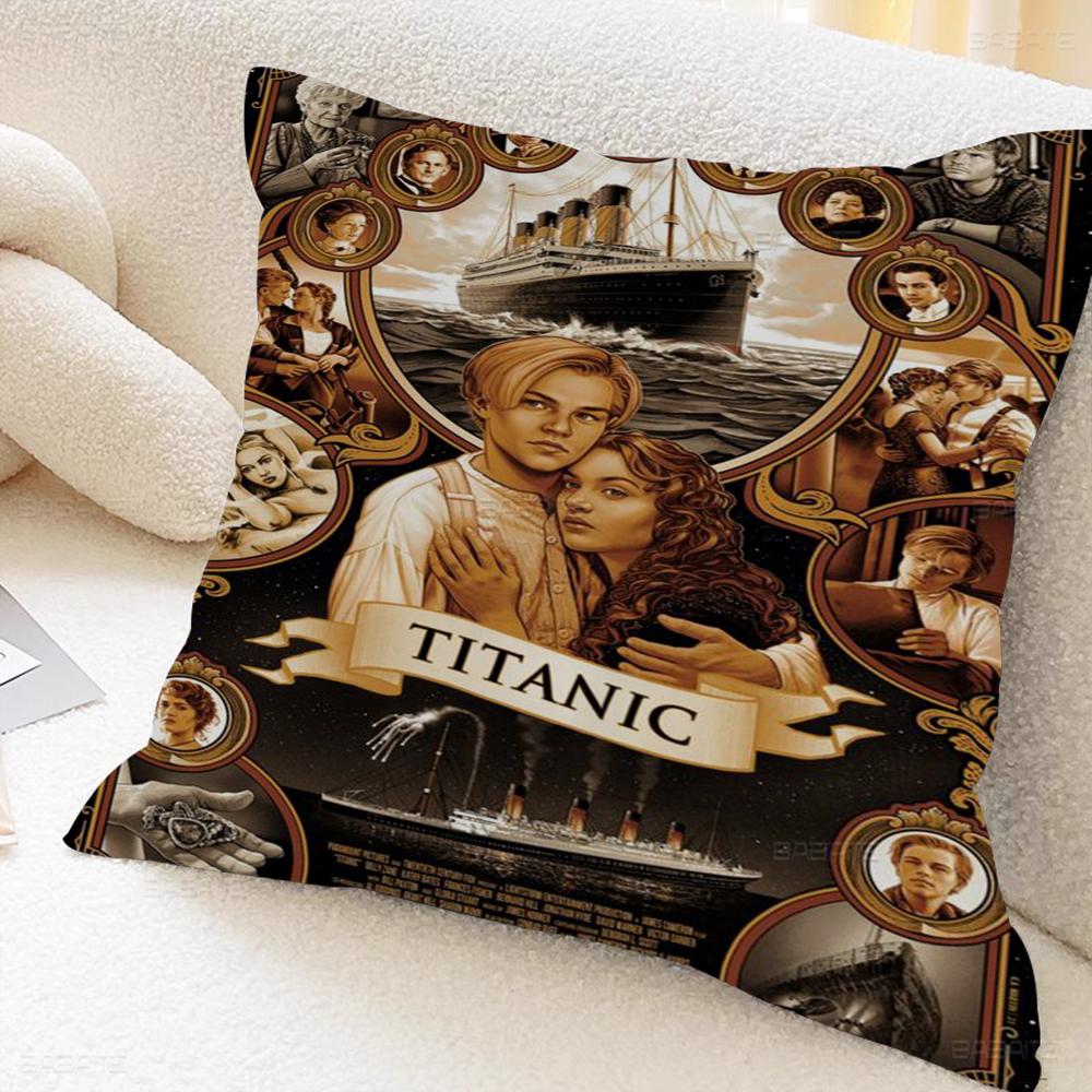 

T-titanic Movie Pillowcase Toon Gift Cushion Cover Bedroom Home Sofa Chair Seat Decor Pillow Case 16x16Inch