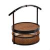 Bamboo Basket Picnic Portable Serving Handmade Food Storage Container for Pastry
