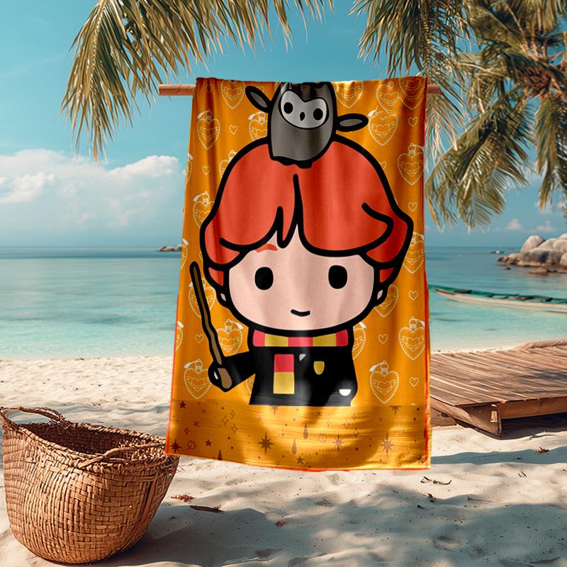 Ultra-Soft Beach Towel with Harry Potter Theme,Ideal for Pool - Camping, Diving - Perfect Travel Essential, Vibrant Beach Towel.