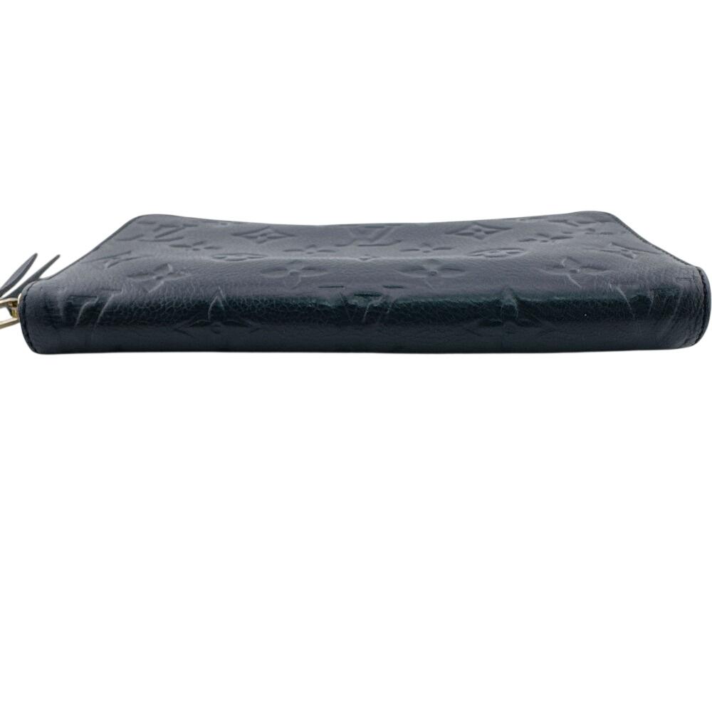 LOUIS VUITTON M80958 Monogram Ann Platt leather Zippy Vertical Purse Navy leather Used