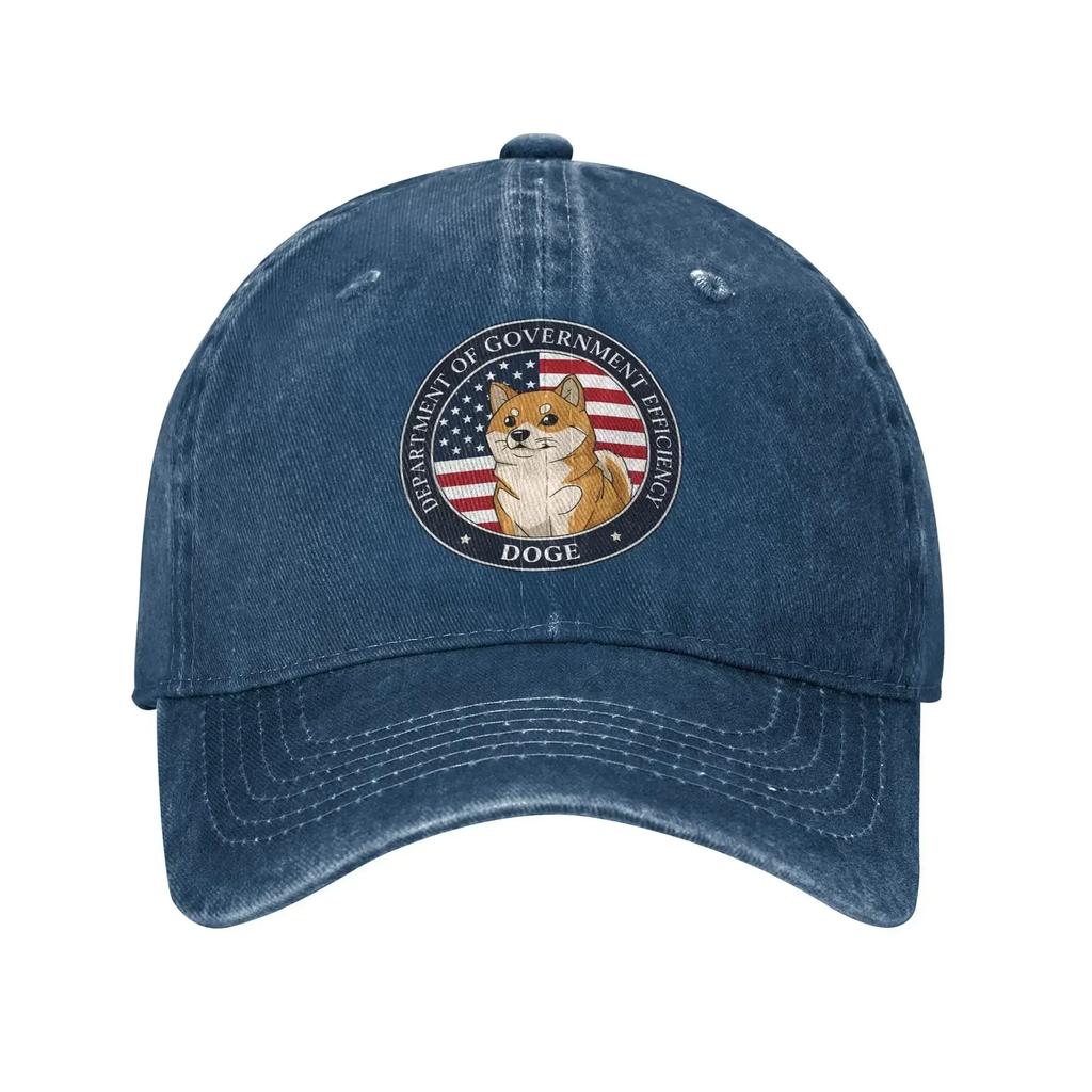 doge DEPARTMENT OF GOVERNMENT EFFICIENCY Print Caps for Men Women Cotton  Trucker Hat Daily Wear Baseball Cap Adjustable