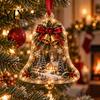 Jahres-Souvenir-Anhänger 2D Weihnachtsmelodie Hängendes Ornament, Baumdekoration mit musikalischem Thema, Saisonale Veranda-Dekoration Klavier Violinschlüssel Geige Glocke