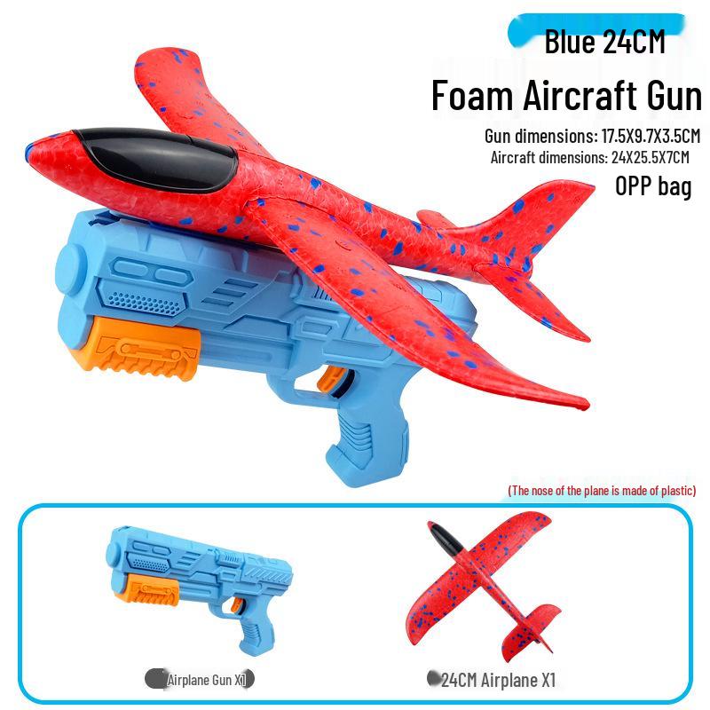 Celebrity-Endorsed Ejecting Foam Bullet Airplane: 3-in-1 Outdoor Toy for Kids