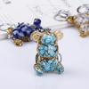 Crystal Resin Bear Keychain - Creative Hugging Bear Design for Car Keys