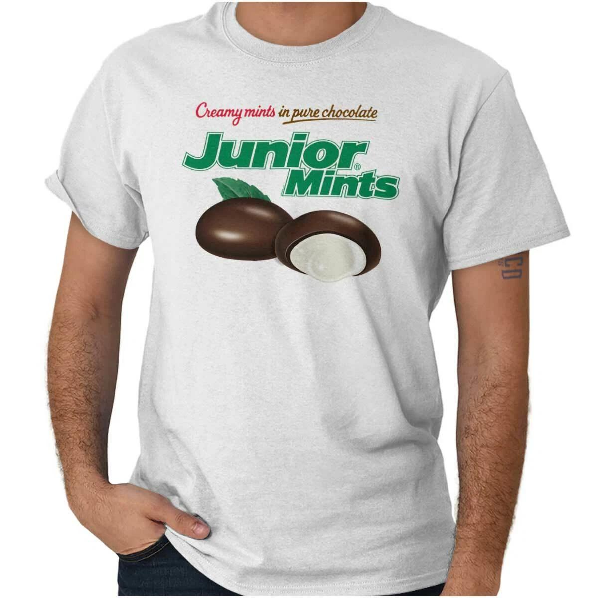 Кремовая конфета Junior Mints в чистом шоколаде Женская или мужская футболка с круглым вырезом XXXXL