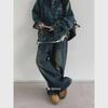 Men's Japanese Retro Wide-Leg Jeans: Loose Straight Fit for Trendy Casual Wear