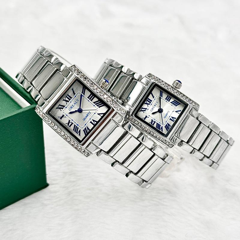 Square Waterproof Couple Quartz Watch - Fashionable for Men and Women