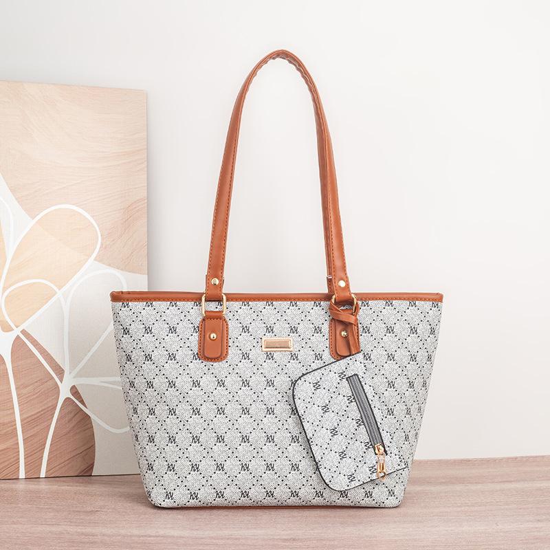 High-Quality Texture Cross-Border New Two-Piece Set Large Capacity Tote Bag Stylish Versatile Internet Celebrity Hot-Selling Handbag for Women