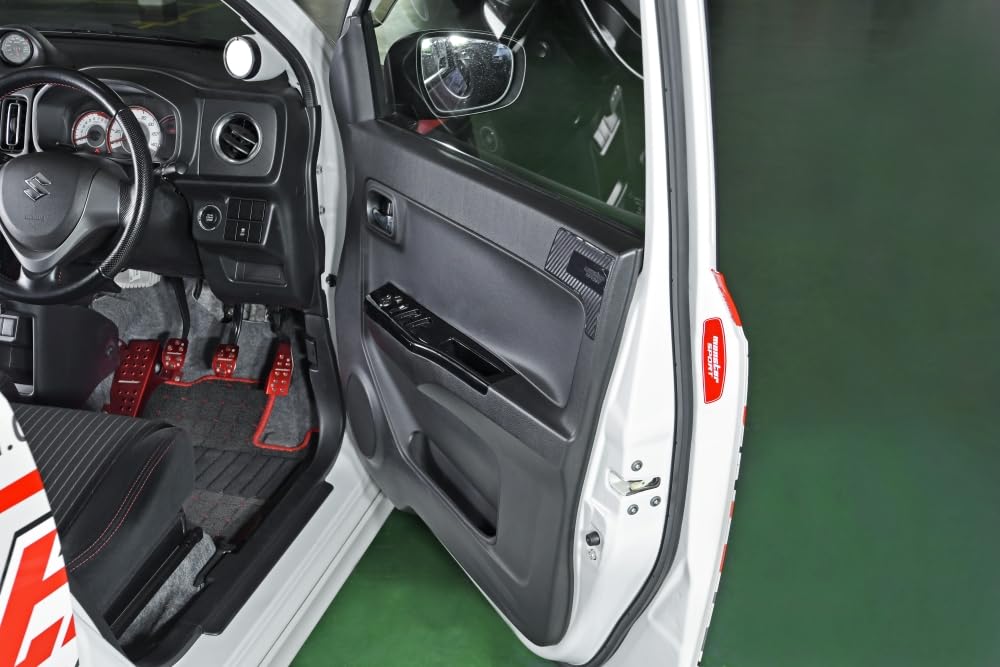 MONSTER SPORT Seat Belt Protectors for Toyota Alto Works Set of Scratch Interior Made In [HA36S], 4, Prevention, Protection, Japan, Black,