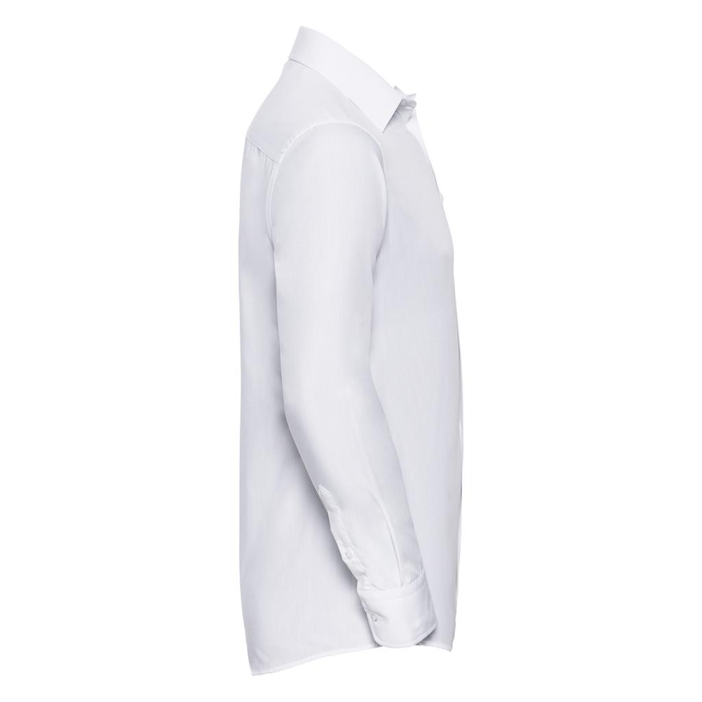 Russell Collection Mens Classic Cotton Poplin Long-Sleeved Shirt