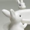 Kaninchen Aufbewahrungsschale 3D Gedruckte Statue mit Weißem Kaninchen Schale Schlüssel Ohrringe Schmuck Ausstellungsständer