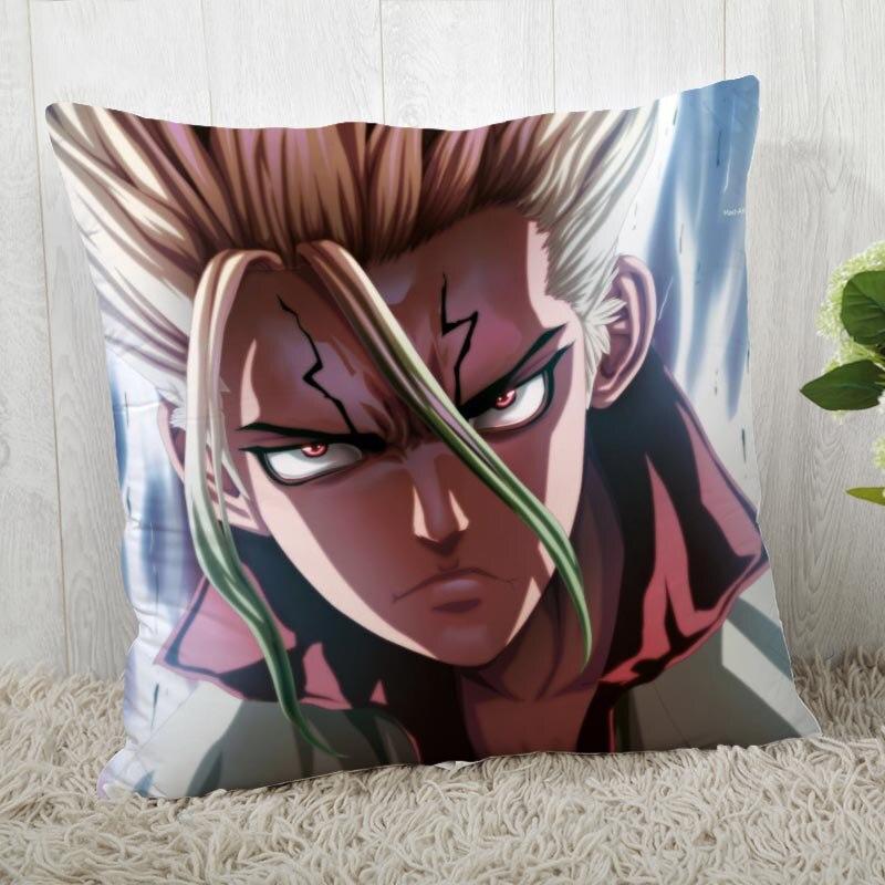 Cheap Pillow Case with Dr. Stone Print for Wedding Pillow Cover Anime