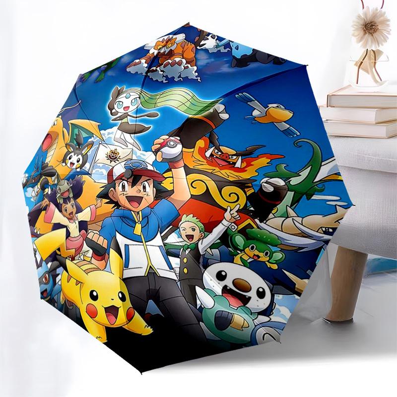 

1pc Void Miss Automatic Opening Closing Umbrella with Convenient Three-Fold Design, 8-Bone Iron Frame, Outdoor for Fans, Travelers, Daily Use, and Fes