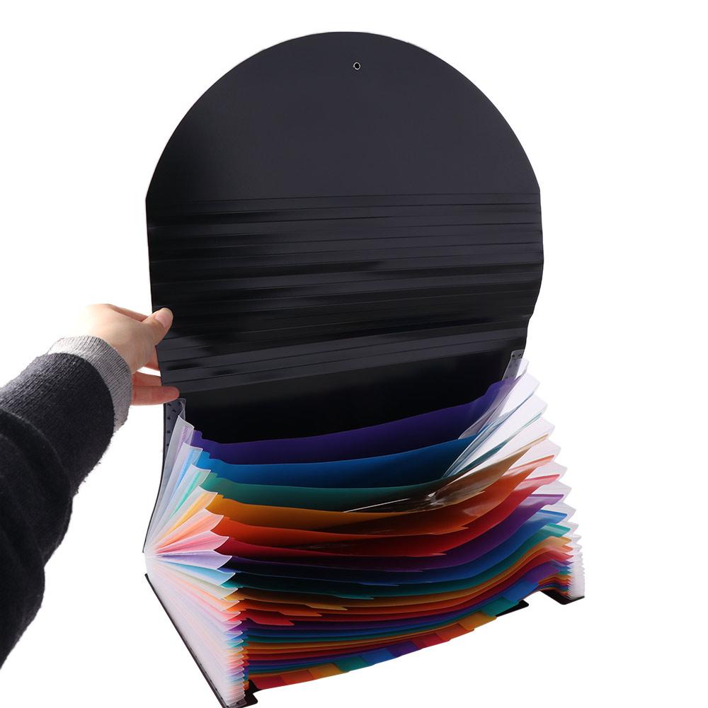 Rainbow Expandable Filing Box Plastic Art Supplies Folder File Folder Organizer Drawing Paper