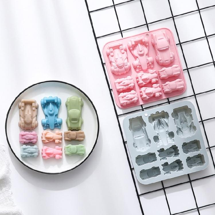 Macchina del Ghiaccio per Automobili da Corsa 9 Cavità Stampo per Ghiaccio a Forma di Auto da Corsa Stampini in Silicone per Congelare Bevande Cioccolato Dolci Cottura