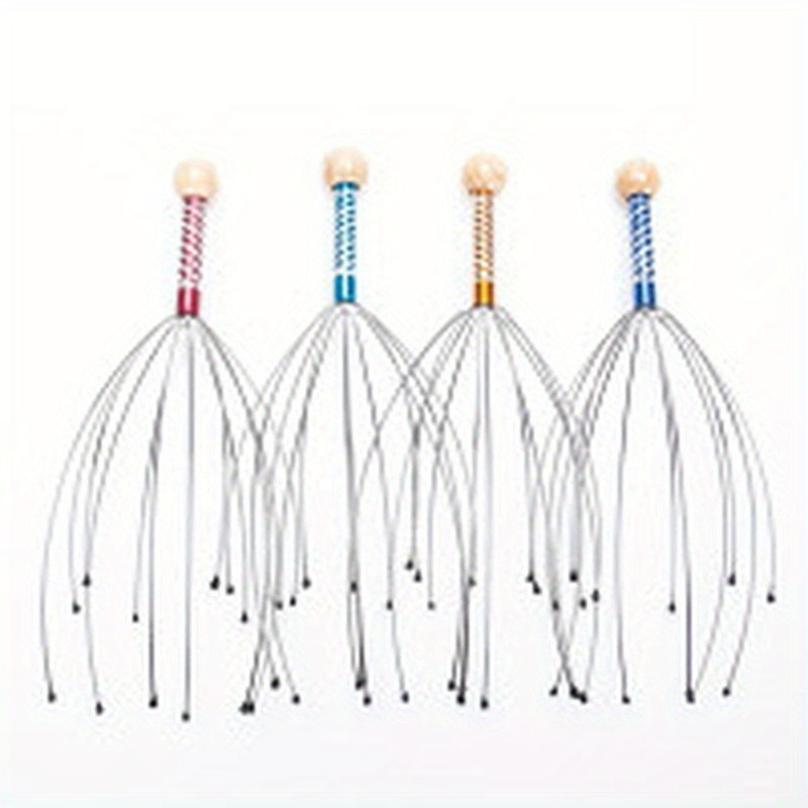 1 Pcs New Octopus Head Massager Scalp Relaxation Relief Muscle Tension Tiredness Metal Head Massager Instrument(Random Color)