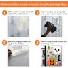 6 Pcs Window Clings - Halloween Decorations With Cute Pumpkin Ghost Stickers and Decals for Party