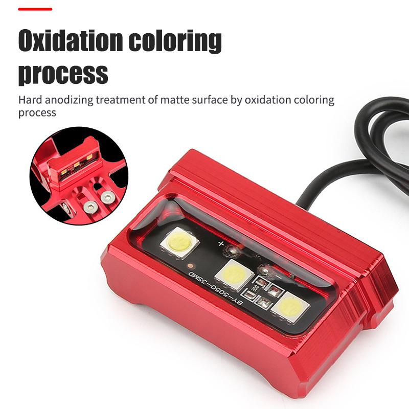 Éclairage LED décoratif pour plaque d'immatriculation de moto, feu arrière universel en alliage d'aluminium, éclairage pour support de plaque d'immatriculation d'avion