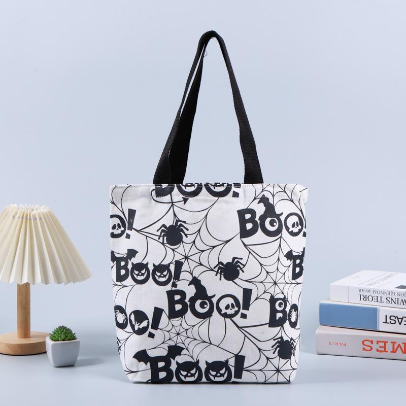 Cross-border halloween easter holiday party cotton bag christmas party ghost festival candy shopping bag canvas bag