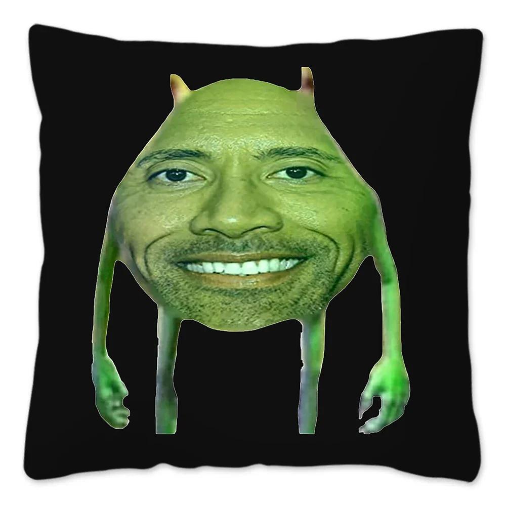 The Rock Face Dwayne Cushion Cover For Sofa Home Decorative American Actor Johnson Throw Pillow Cover Soft Velvet Pillowcase