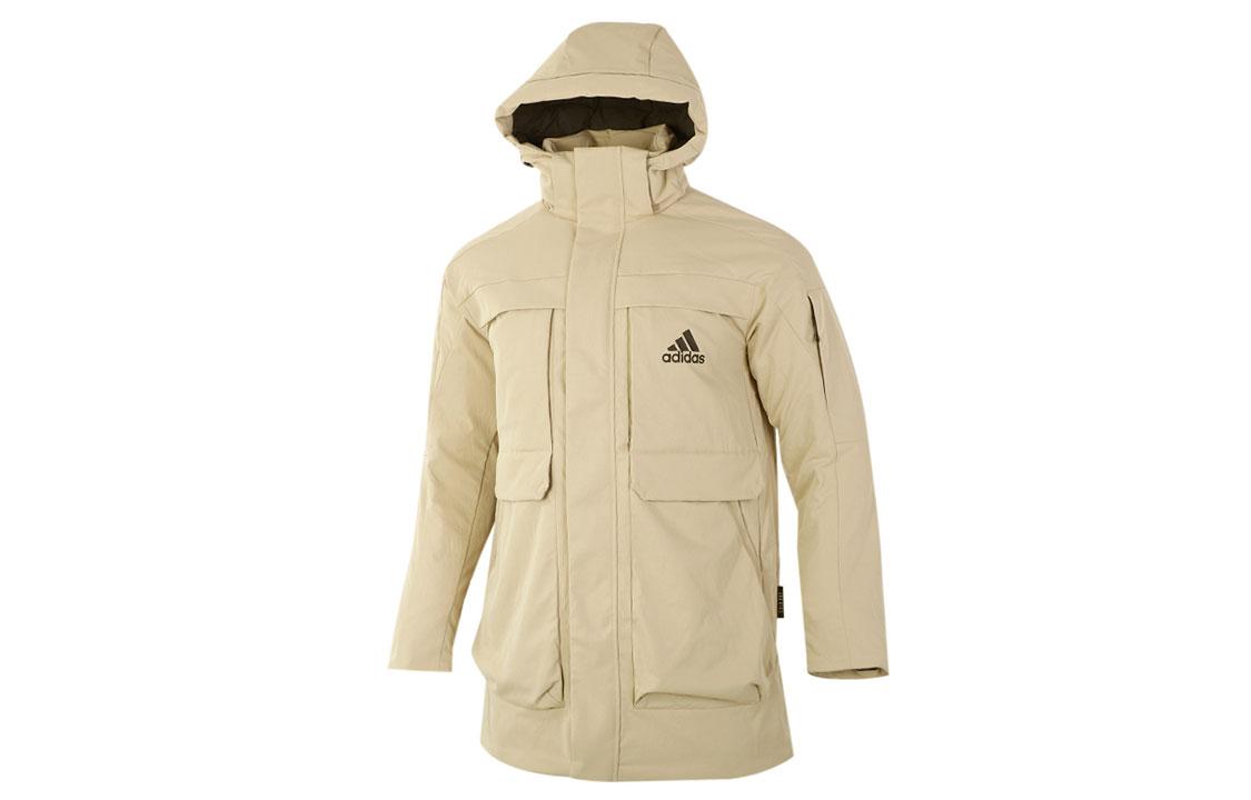 Adidas Down Jackets Men s Khaki Hooded Moderate Other GN9837 M