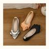 [Naked single shoes] Egg roll lotus leaf edge pointed casual flat bottom new French soft sole comfortable fly woven women's shoes