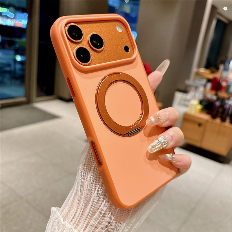 

Apple iPhone 17 Pro Max Contrast Color Skin Feel Phone Case with 360° Stand for iPhone 16 Pro and iPhone 15. 16 Pro Max