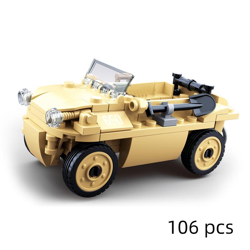 WW2 Normandy Landings UK US Germany Army Sets Building Blocks Bricks Toys World War II 2 Military Vehicle Pershing Panther Tanks