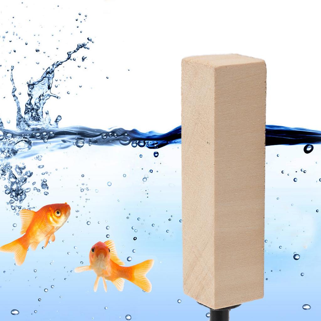2PcsCelsiusSet Natural Wooden Bubble Stone Diffuser for Aquarium Fish (S)