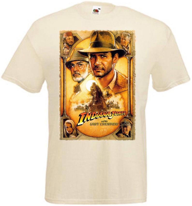 26 INDIANA JONES AND THE LAST CRUSADE v.2 Movie poster T shirt natural all sizes Unisex T-Shirt M