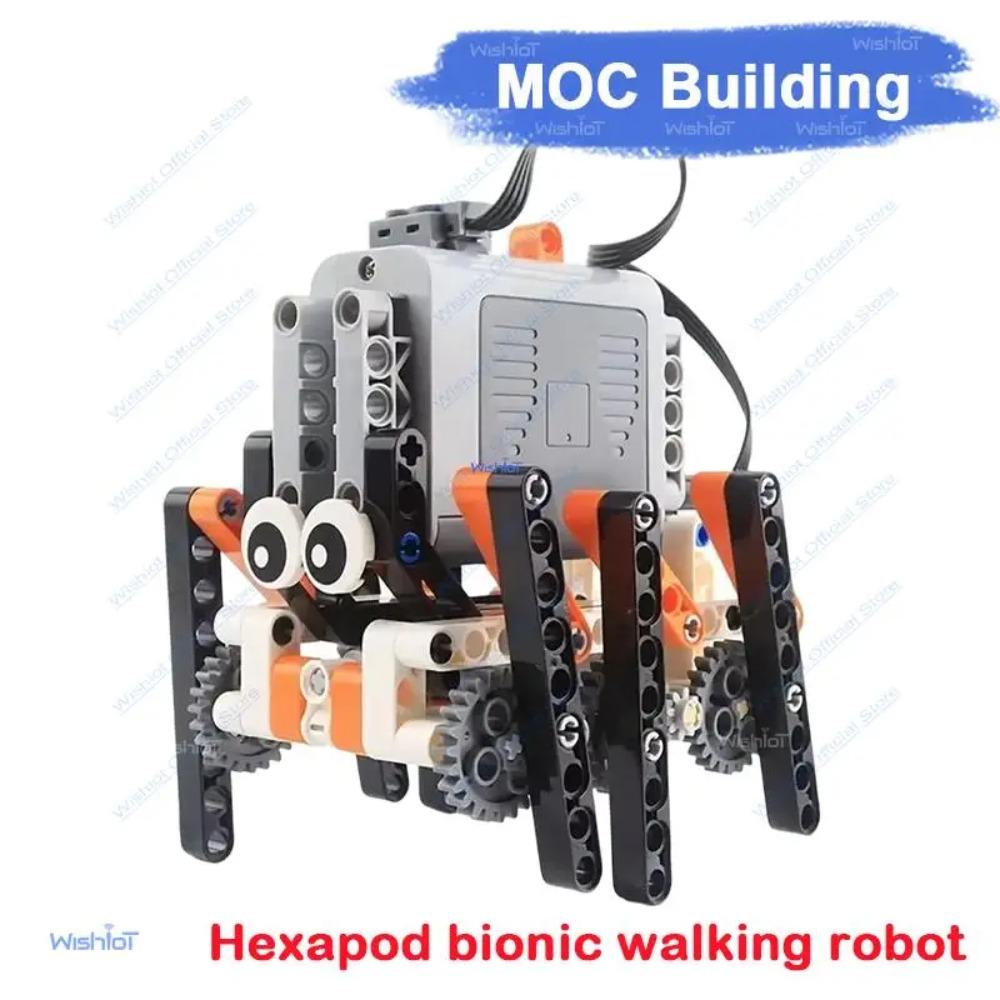 Creative 66844 Hexapod Bionic Technological Building Blocks Set Walking Robot Power Motor Educational DIY MOC Bricks Toys Gifts