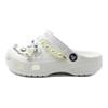 Crocs Tamanco clássico Cortina de Contas Borboleta Prata Design de Nicho Viagem Praia Tendência de Moda EVA Sapatos com Furos Unissex Branco