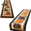 Rustic Farmhouse Table Linens Fall Runner Quilted Pumpkin Rectangular Runner for Dining Cover Halloween Autumn Harvest Decor Party Supplies