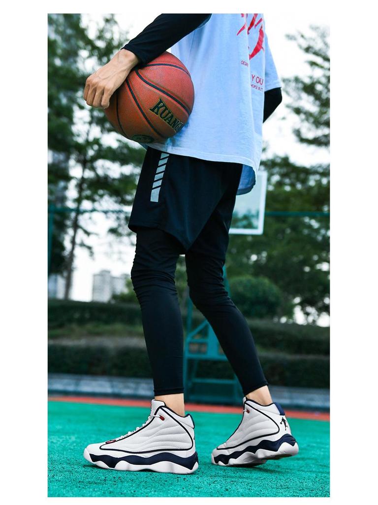 Sneakers de Baschet AJ13 High-Top - Piele Unisex, Pantofi Casual cu Talpă Groasă