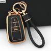 2 3 Button Tpu Car Key Case Cover Shell For Toyota Prius Camry Corolla Chr C-Hr Rav4 Land Cruiser Prado Fob Keychain Accessories