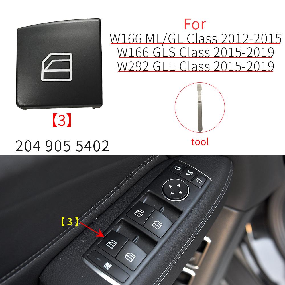For Mercedes W166 W292 Car Power Window Switch Button Cover Cap For Benz ML GL GLE GLS Class 2012- ML300 GL350 GLE400 GLS450