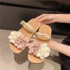 Summer Trendy and Fashionable Shoes Comfortable and Wear-resistant One-shoulder Slippers and Lightweight Flat Slippers for Home Use