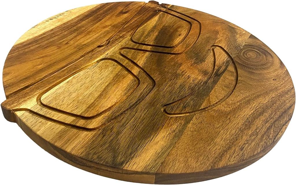 Gift For Her Acacia Wood Cutting Boards for Kitchen, Wooden Serving Charcuterie Board, Ideal for Chopping Meat, Fruits, Cheese 12.5"x12.5"