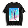 Ancient Style Girl Group Print T-Shirt Trendy Chinese Style Anime Girl Loose Casual Top Pure Cotton T-shirt