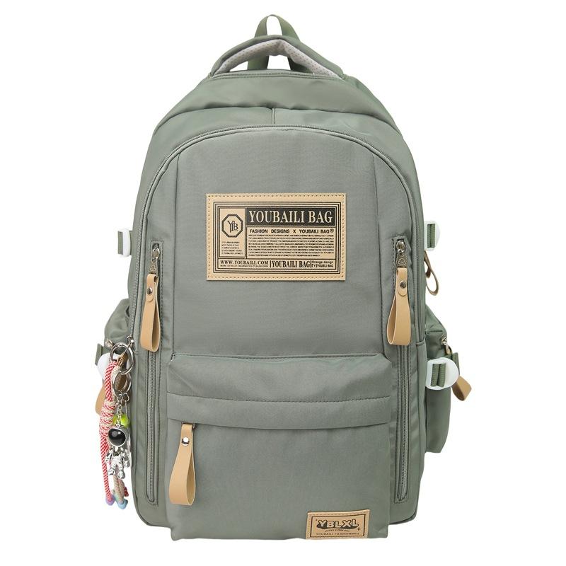 Schoolbag schoolbag junior high school girl student backpack high school student travel backpack large capacity nylon backpack male wholesale