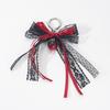 Keychain Hollow Red Ribbon Cherry Pendant Women Handbag and Backpack Key Chain Exquisite Ornament Holiday Gift Decor