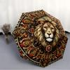 1pc Lion Mandala Automatic Folding Umbrella, Lightweight Retractable Compact Travel Umbrella, 8-Rib Sturdy Frame146