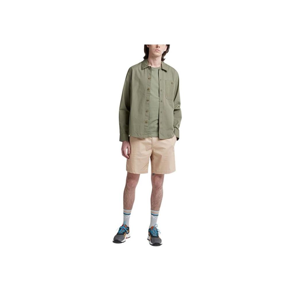 Timberland Solid Color Casual Single-Breasted Comfortable Breathable Long Sleeve Shirt Men Shirts Cassel-Green A62CD-590