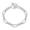 925 Silver Sparkling Fashion Zircon Spherical Heart-Shaped Snake Bone Bracelet For Women Fashion Birthday Jewelry Gifts