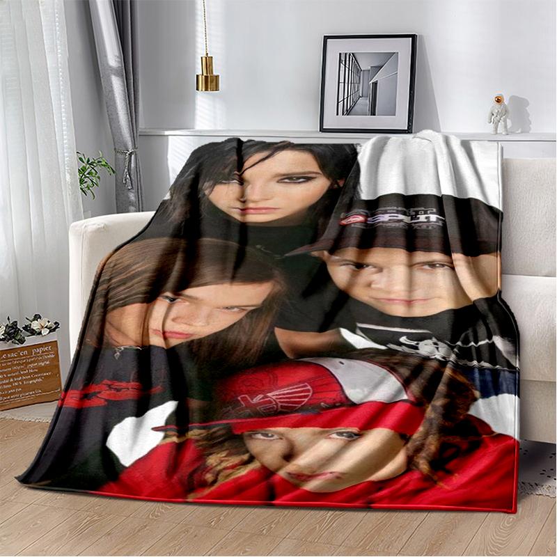 2025 New Style Tokio Hotel Rock Band Bill Tom Kaulitz Blanket,Soft Throw Blanket for Home Bedroom Bed Sofa Cover Kids Gift