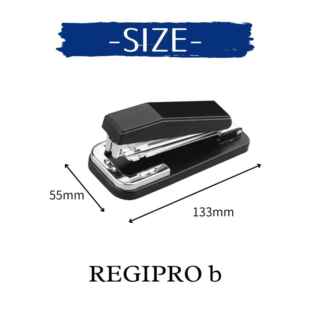 REJIPRO b Rotating Bookbinding Stapler, Saddle Stitching, JIS No. 3 Needles, Medium Size, Office Use, 1000 Needles, Gray