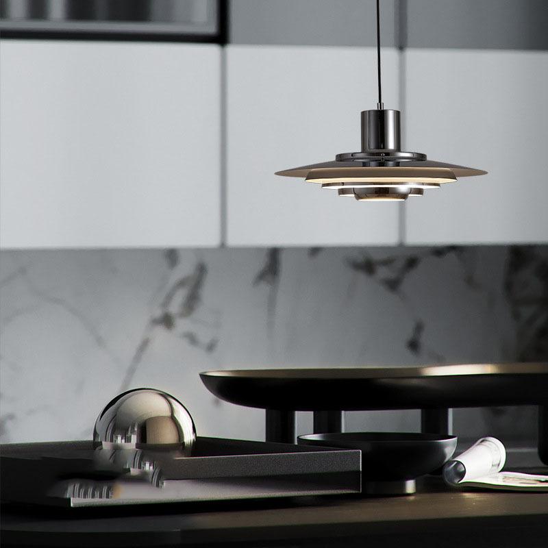 White Silver Aluminium E27 Pendant Lights Art Design For Dining Kitchen Bar Bedroom Cord Adjustable Hanglamp 110-220V