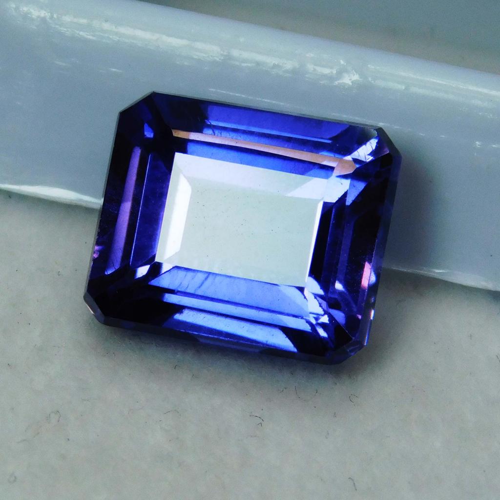 Natural Purple Tanzanite Loose Gemstone Emerald Cut 9.95 Ct for Ring for Jewelry Making and Crafts
